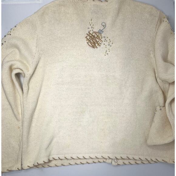 Vintage Designers Originals Studio Joy Ugly Sweater few stains Size L Pre-Owned - Picture 8 of 14